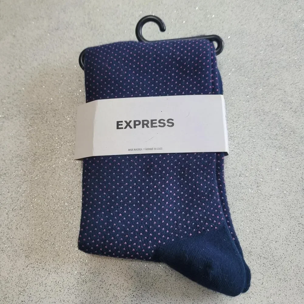 Express Women's Navy and Blue Socks